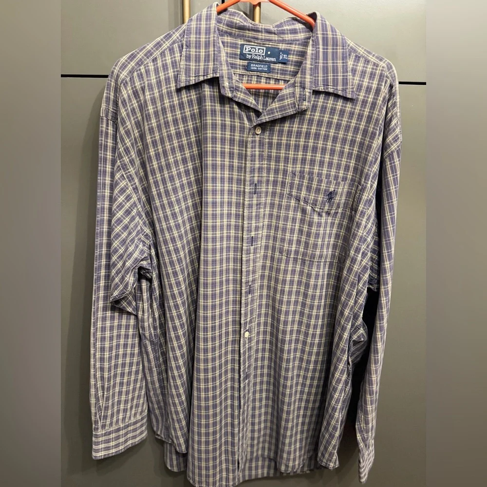 Polo by Ralph Lauren Bradfield Plaid Button-Down Shirt Mens Size XL